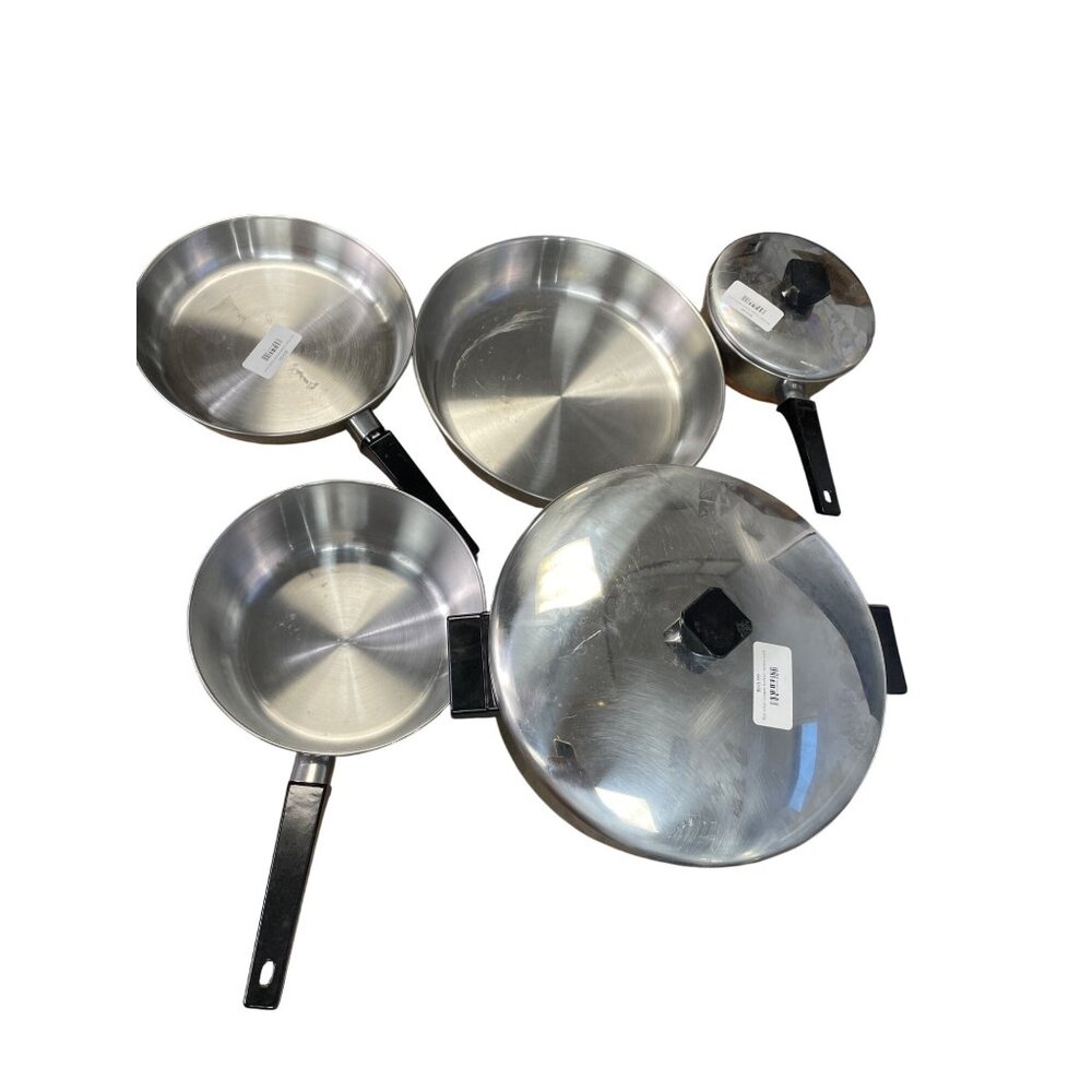 Vintage J.A. Bornshaft 6-Piece Stainless Steel Copper Cookware Set SKU 9061